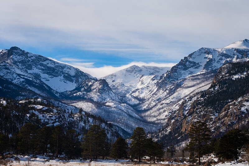 snowy mountain landscape in colorado