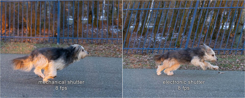 An example of the rolling shutter effect with the A7C R.