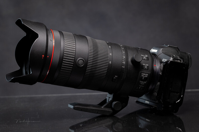 The RF 24-105mm f/2.8L IS USM Z is large and heavy.