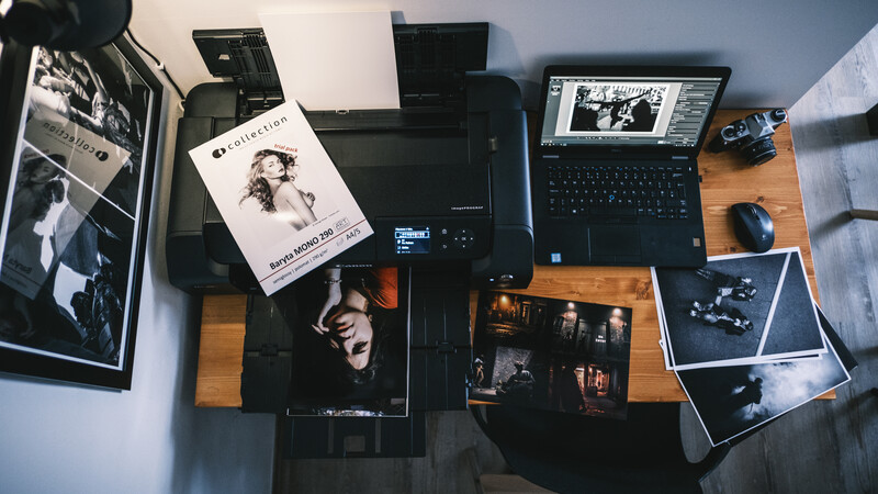 Canon imagePROGRAF PRO-300. Very nice print quality but unfortunately unnecessarily small cartridges.