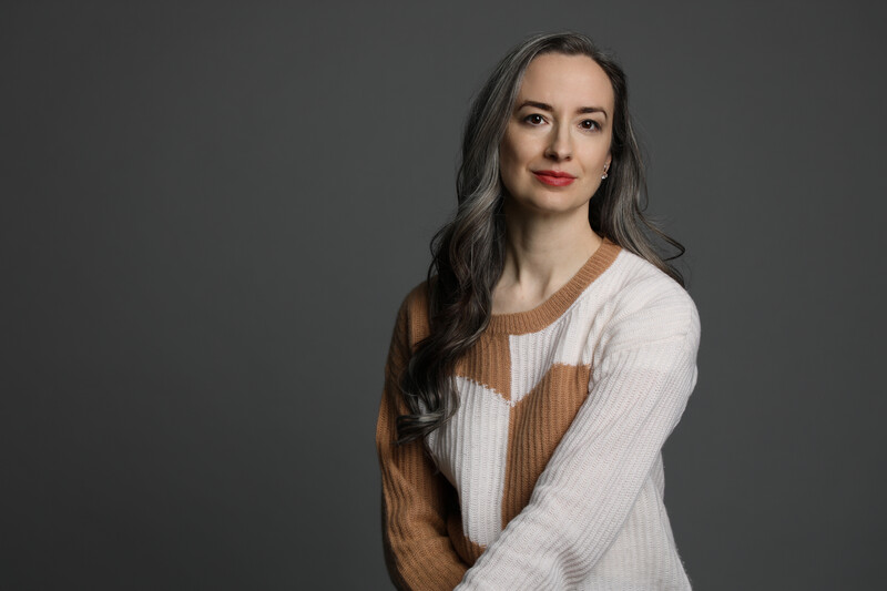 Portrait with a 86" PLM umbrella