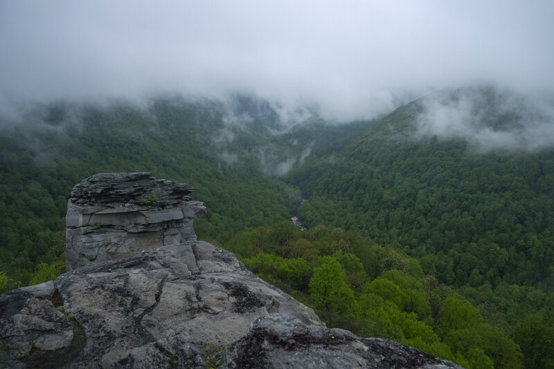 Lindy Point in West Virginia after a heavy rain