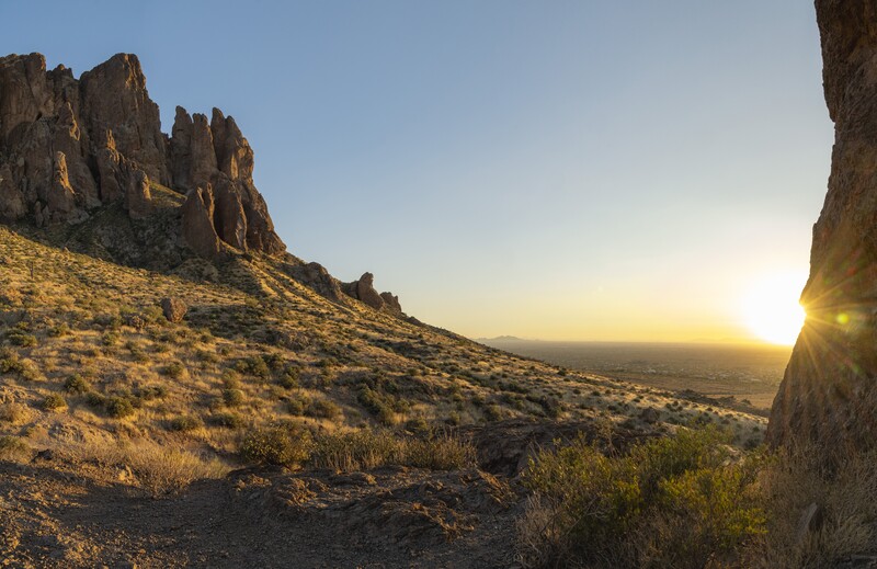 Sunset in the Superstition Mountains