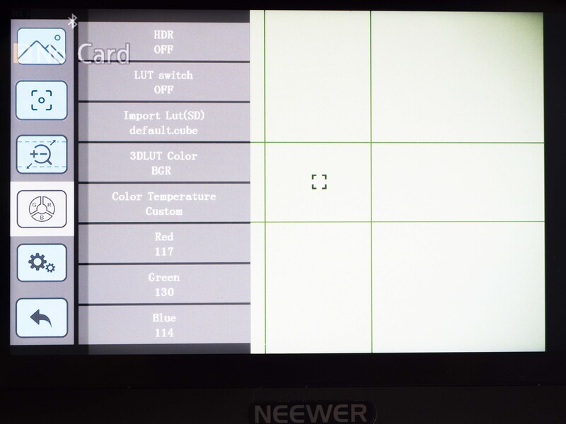 Screenshot of a digital color grading interface with control panel on left side.