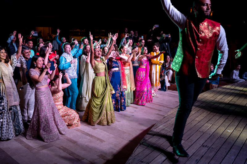 Guests attending wedding
