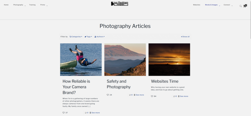 Screenshot of Fstoppers Photography Articles page displaying three featured articles with thumbnail images and titles.