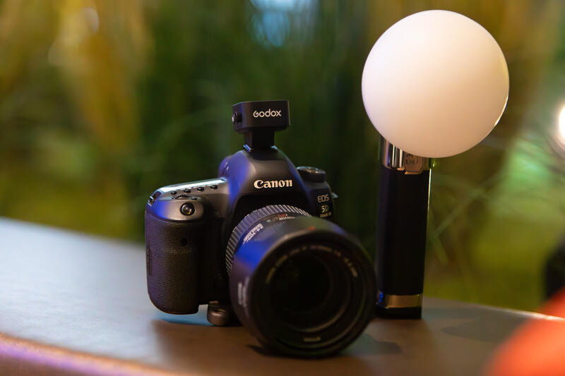 The Godox Lux Master Retro Camera Flash, the X3 trigger, and the dome reflector.