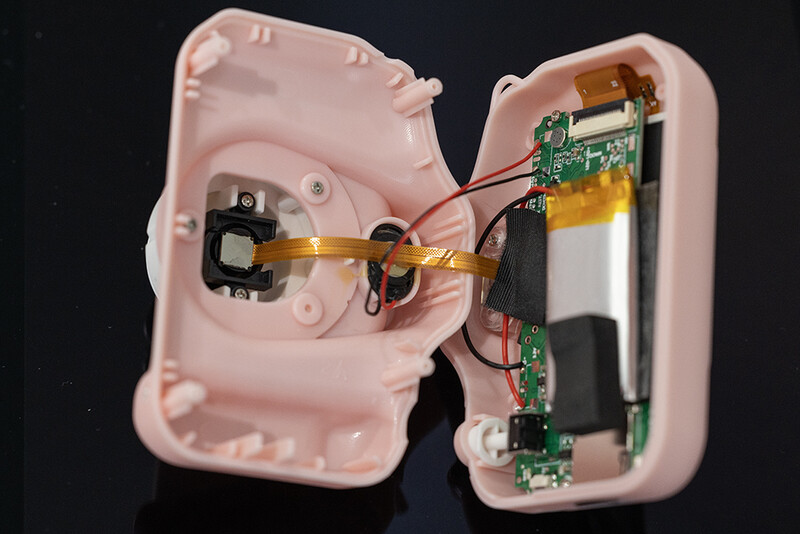 The internals of this camera are basically two webcams put together in one shell.