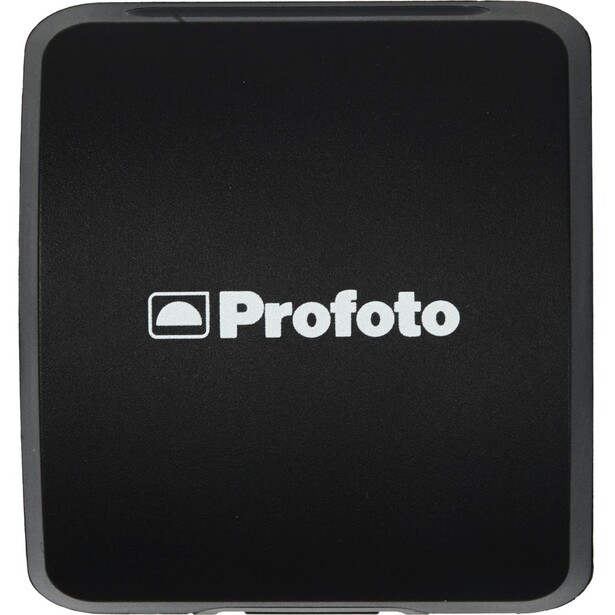 Profoto logo displayed on a dark rectangular device screen.