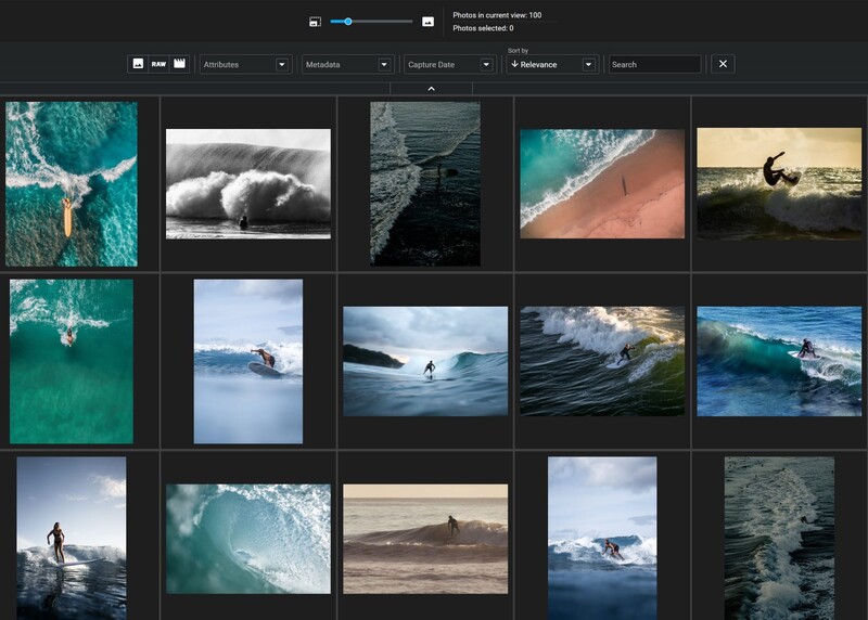 Excire's results from the surfer prompt search