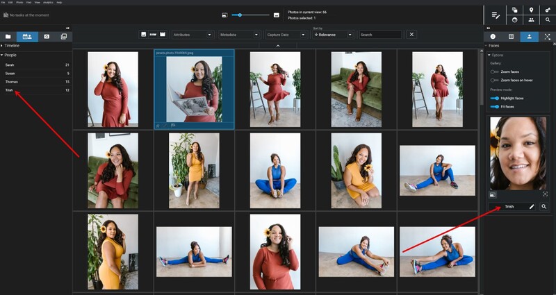Excire Foto 2025's name-tagging capabilities