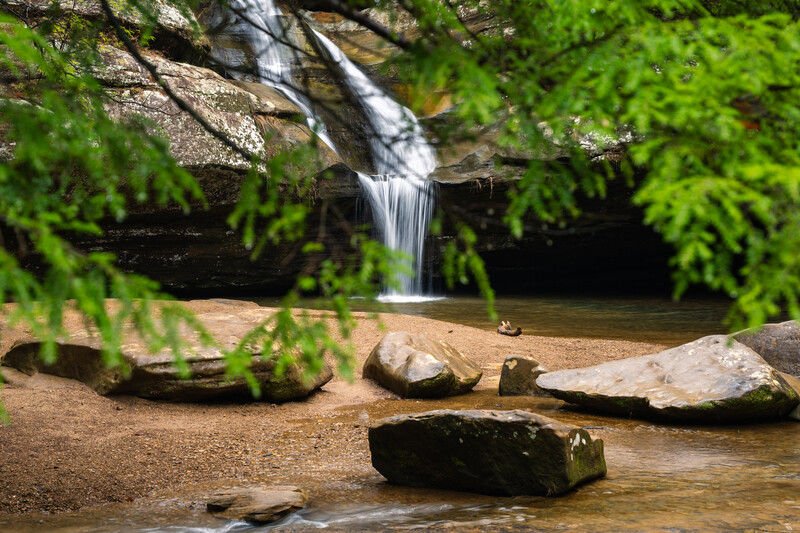 cedar falls through the hemlocks