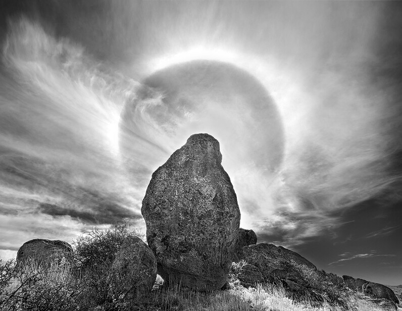 "Solar Corona, Madonna Rock, New Mexico" 