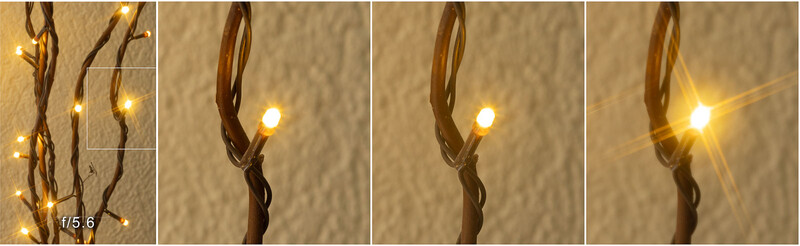 The sharpness of the image is reduced with the NanoPro Soft-Star 2-in-1 filter. The first is without filter, the second with the Haida Black Mist 1/4 filter, and the last one with the Soft-Star filter.
