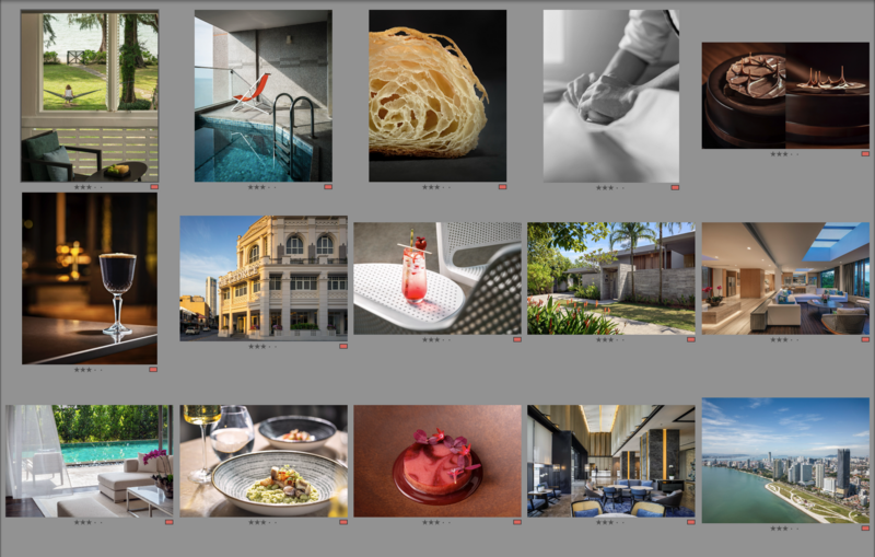 Grid layout of 15 diverse photography samples showcasing various subjects and styles.