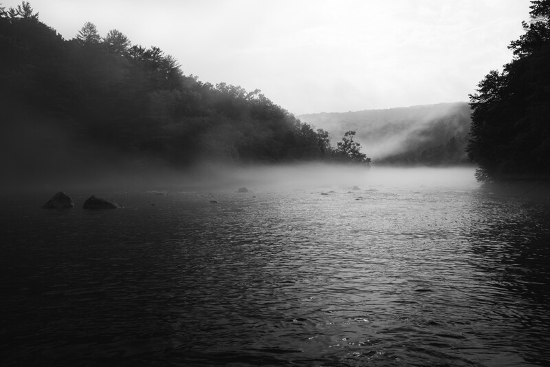 Misty river in Ohiopyle