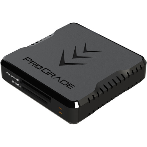 ProGrade Digtal memory card reader with USB connectivity and cooling vents.