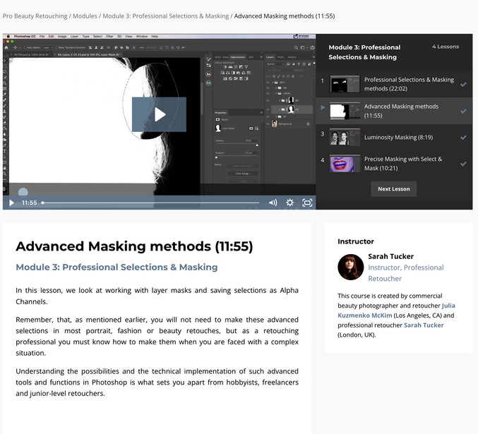 professional beauty retouching video course