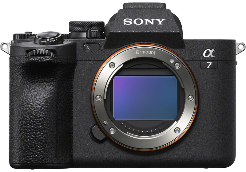 Sony α7 mirrorless camera body with E-mount displayed against white background.