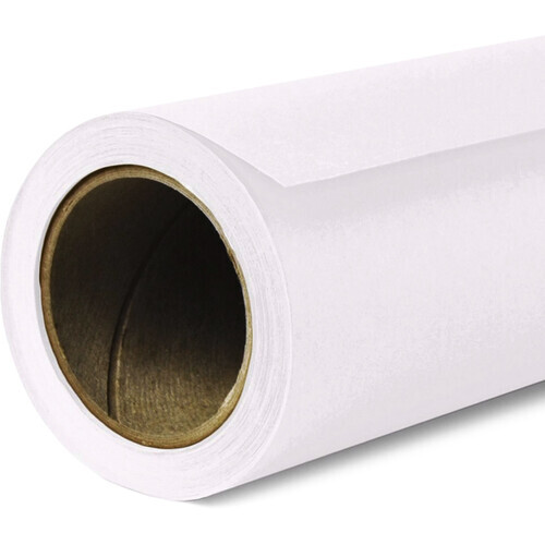 Roll of white paper with cardboard tube core, shown at an angle against a light background.