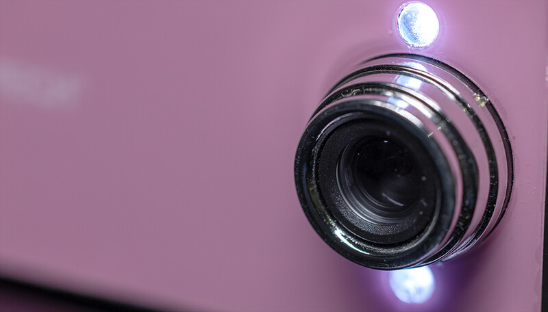 The very weak LED lights on the front of the camera don't do much.