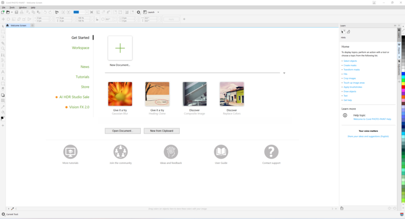 Screenshot of Fusion design software interface showing new document templates and example projects.