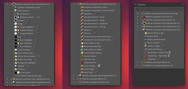 Rethink Toolkit tonal, color, and detail sections