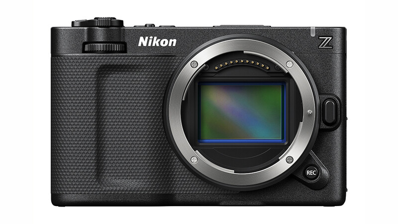 Nikon Z mirrorless camera body shown from front, displaying the lens mount and sensor.