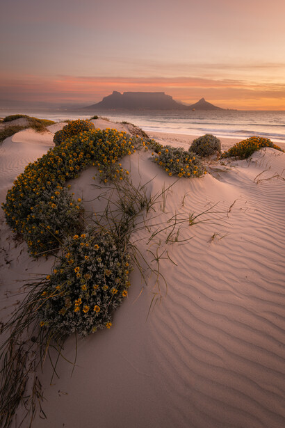 A sunset over Table Mountain Cape Town, South Africa