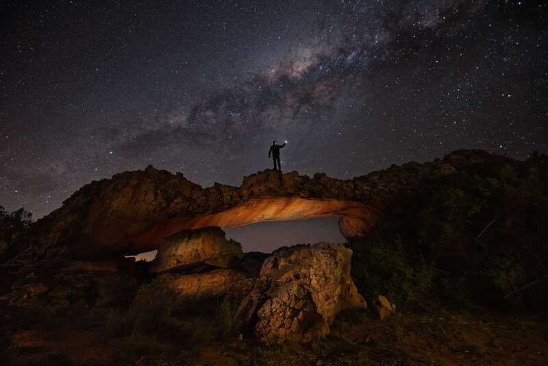 Milk Way over an arch in Cederberg, South Africa