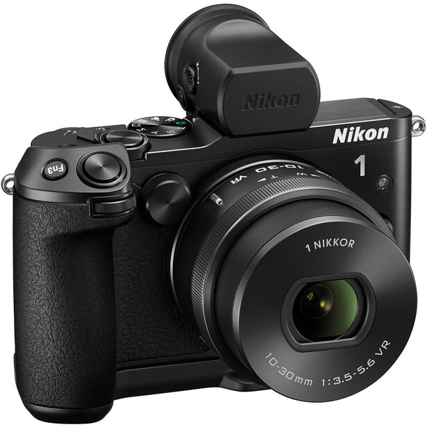 Nikon Z1 mirrorless camera with attached 1 NIKKOR 18-50mm lens and electronic viewfinder.