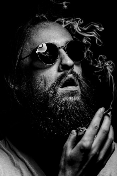 A portrait of a guitarist.