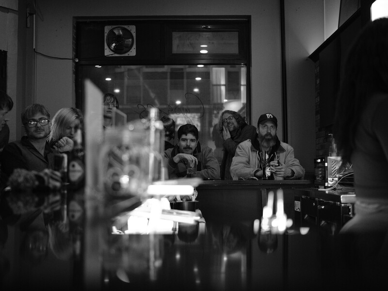 Music lovers enjoy the show at a bar in Brooklyn