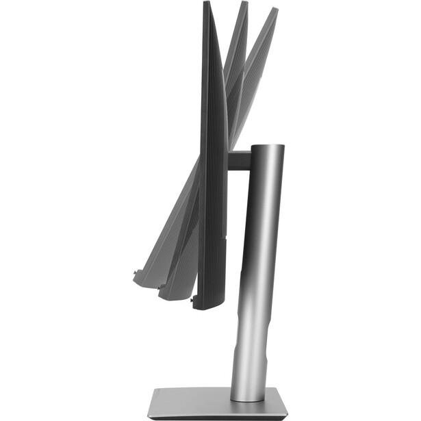 Studio monitor with adjustable articulating arm and metal base on white background.