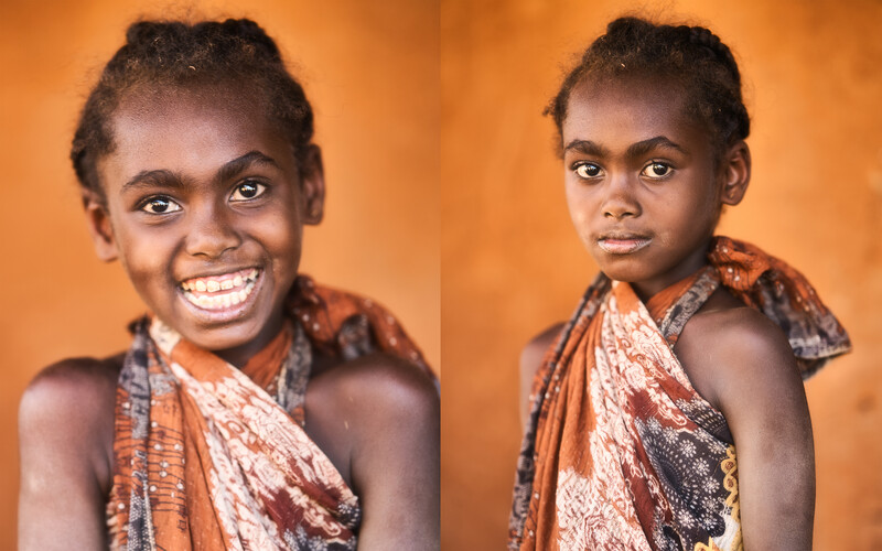 A girl in rural Madagascar