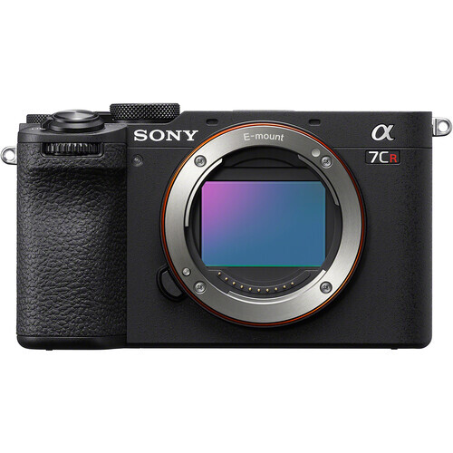 Sony α7C II mirrorless camera body with exposed sensor mount against white background.