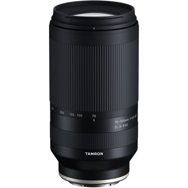 Tamron 70-180mm telephoto zoom lens with black barrel and fixed tripod mount.