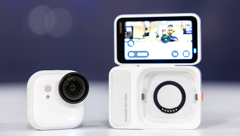 The Insta360 GO Ultra and its "Action Pod."