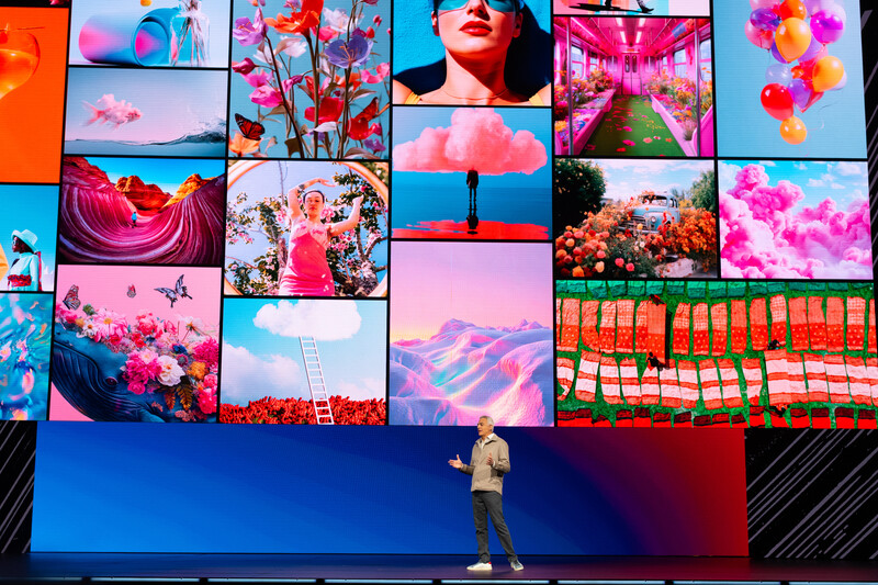 David Wadhwani, President, Digital Media onstage at Adobe MAX