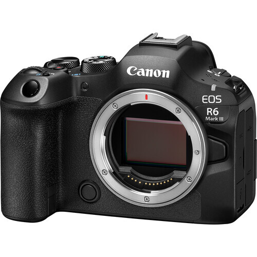 Canon EOS R6 Mark II mirrorless camera body shown from front with lens mount exposed.