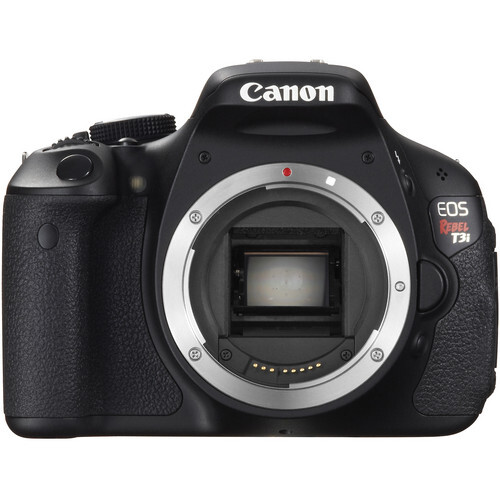 Canon EOS Rebel T8i DSLR camera body front view with lens mount exposed.