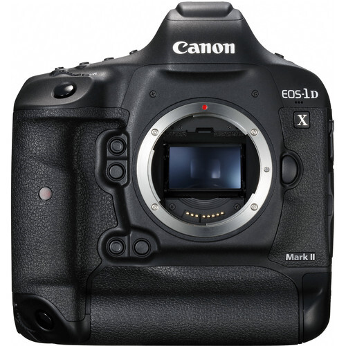 Canon EOS-1D X Mark II DSLR camera body showing sensor and mirror mechanism.