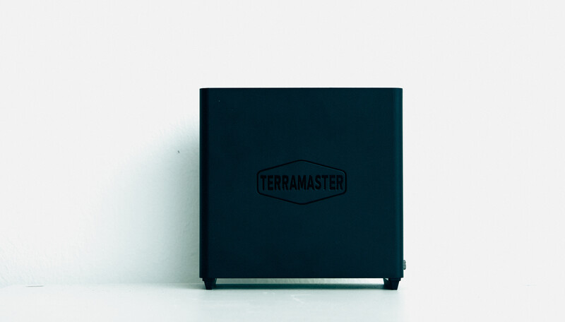 Dark teal product box with TerraMaster logo displayed against a neutral background.