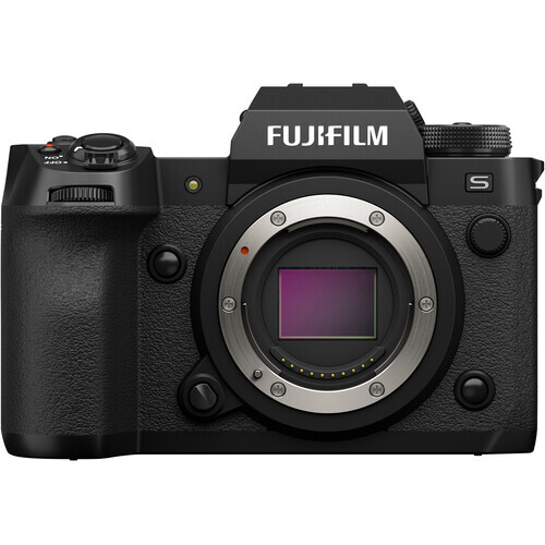 Fujifilm X-S5 mirrorless camera body with exposed sensor and metal mount ring.