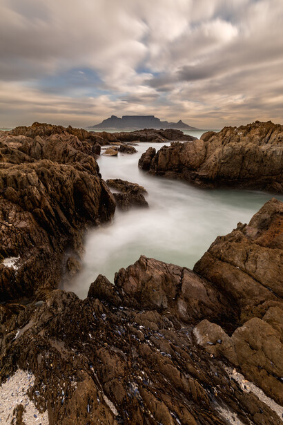 A photo of Table Mountain from a lower tripod angle