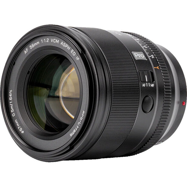 Fast prime lens with maximum aperture f/1.2, shown against a white background.