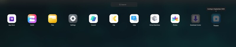 Screenshot of a desktop application launcher displaying various software icons and applications.