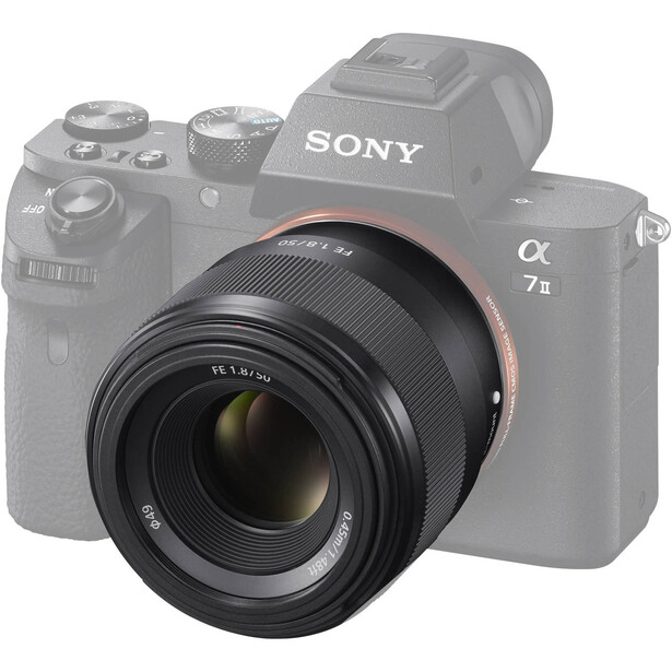 Sony 50mm f/2.8 macro lens mounted on Sony α7 II mirrorless camera body.