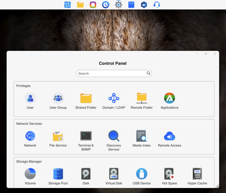 Screenshot of a Windows Control Panel interface displaying system settings and management tools.