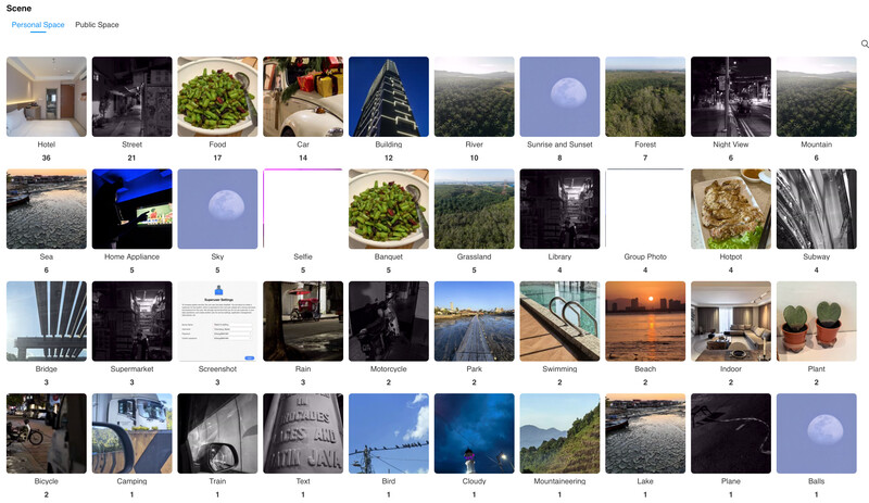 Grid layout of diverse photography thumbnails displaying various subjects and styles.